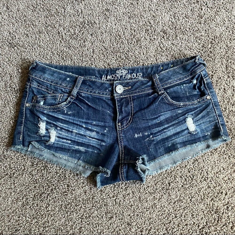 Distressed Denim Shorts